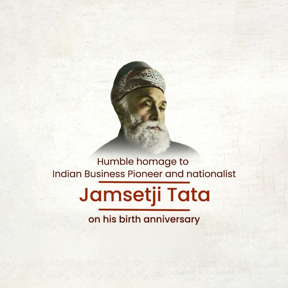 Jamsetji Tata Birth Anniversary Free Poster